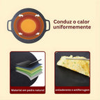 .	Frigideira Grill Antiaderente Redonda – Ideal para Churrasco, Bifes, Peixes e Legumes