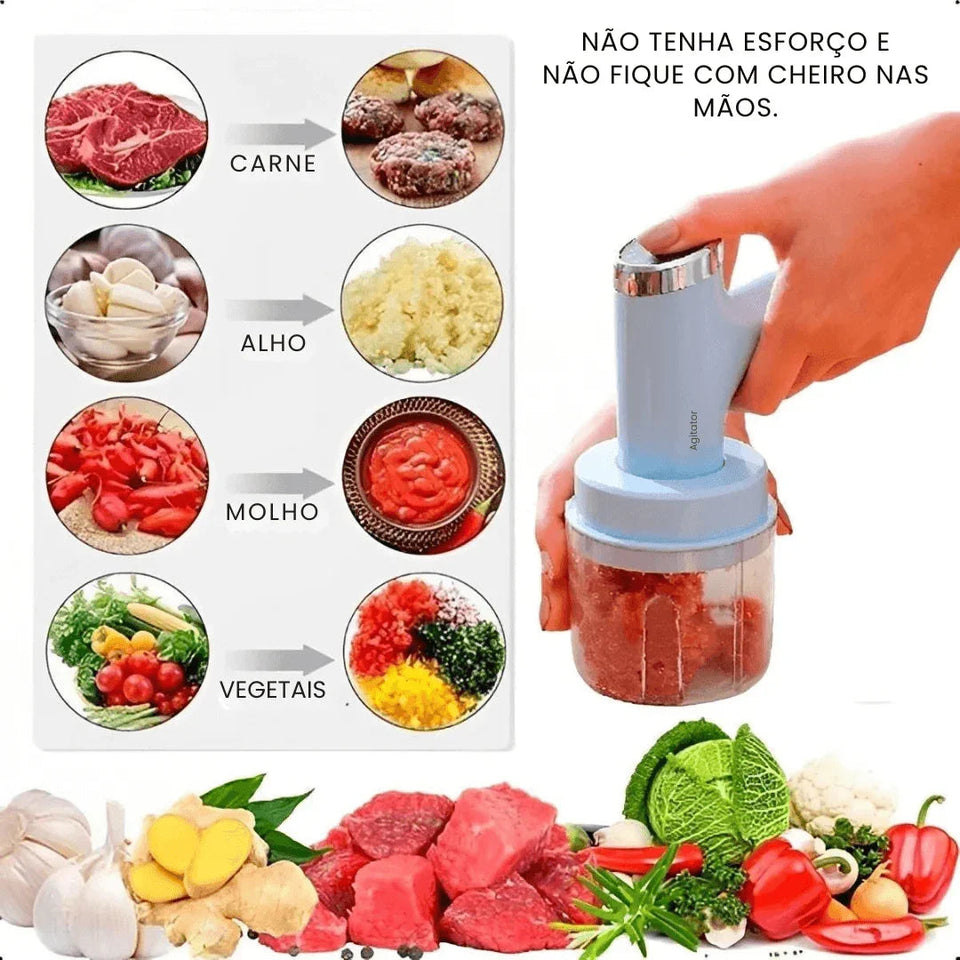 Mini Processador 3 em 1 Portátil - Corte, Misture e Triture em Segundos