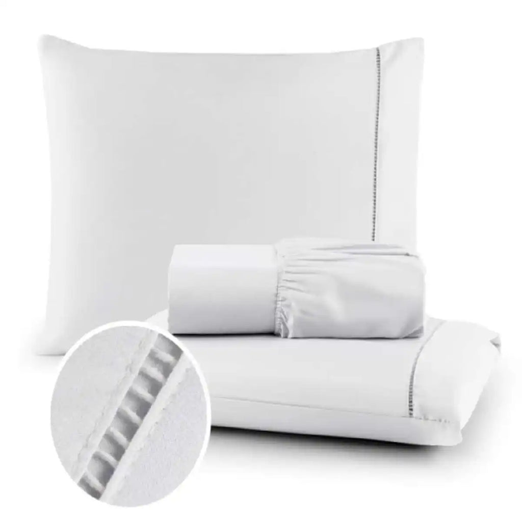 Conjunto de Lençóis QUEEN 400 Fios Micropercal Premium - Toque Macio e Sofisticado