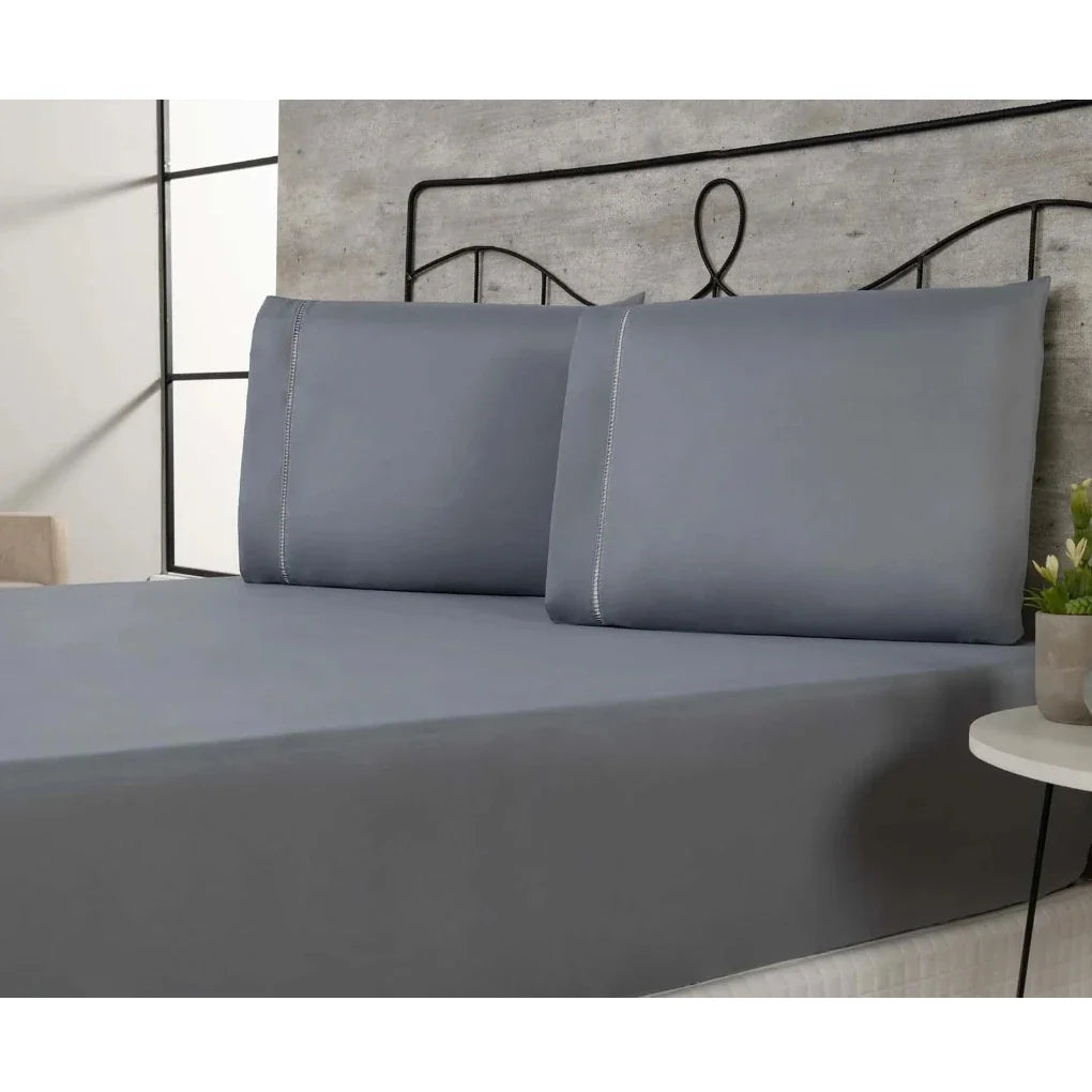 Conjunto de Lençóis QUEEN 400 Fios Micropercal Premium - Toque Macio e Sofisticado