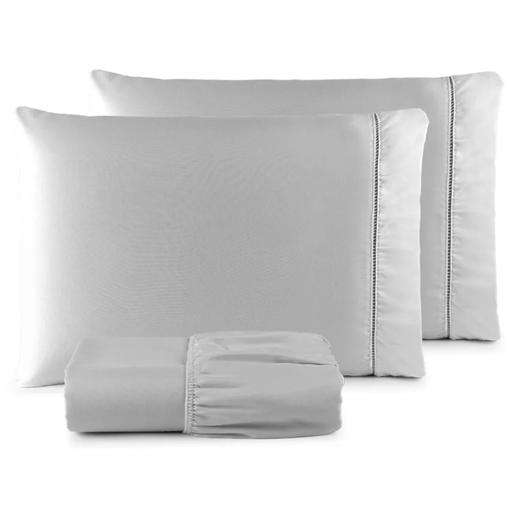 Conjunto de Lençóis QUEEN 400 Fios Micropercal Premium - Toque Macio e Sofisticado