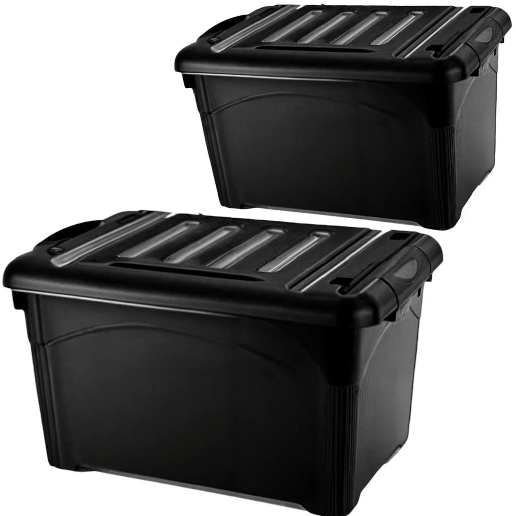 Caixa Organizadora Grande 95 Litros com Rodinhas - ideal para Roupas, Brnquedos e Organização da Casa