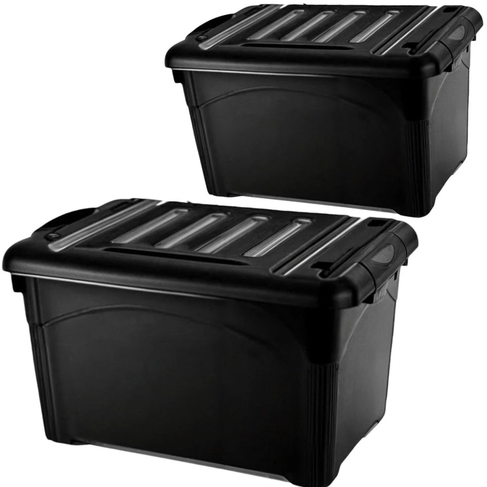 Caixa Organizadora Grande 95 Litros com Rodinhas - ideal para Roupas, Brnquedos e Organização da Casa