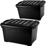 Caixa Organizadora Grande 95 Litros com Rodinhas - ideal para Roupas, Brnquedos e Organização da Casa