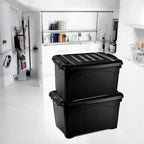 Caixa Organizadora Grande 95 Litros com Rodinhas - ideal para Roupas, Brnquedos e Organização da Casa