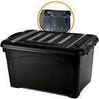 Caixa Organizadora Grande 95 Litros com Rodinhas - ideal para Roupas, Brnquedos e Organização da Casa