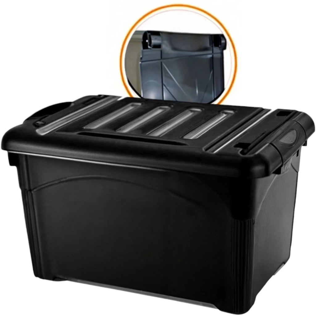 Caixa Organizadora Grande 95 Litros com Rodinhas - ideal para Roupas, Brnquedos e Organização da Casa