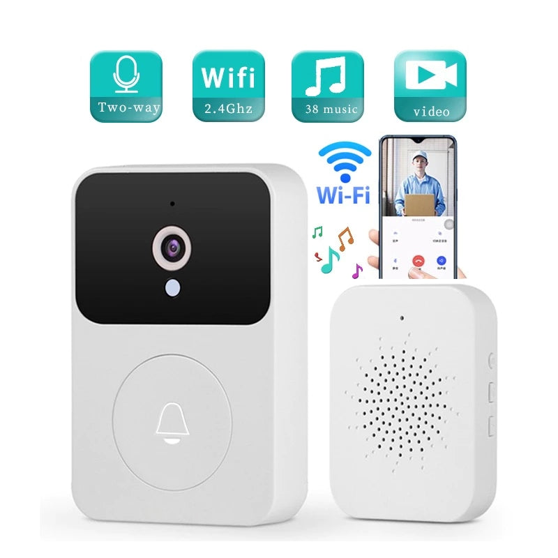 Campainha com Câmera Wi-Fi HD Sem Fio – Vídeo Porteiro Inteligente com App e Visão Noturna