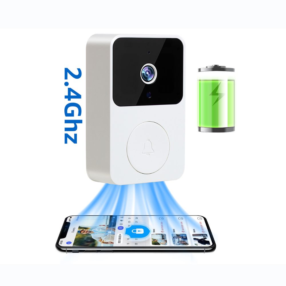 Campainha com Câmera Wi-Fi HD Sem Fio – Vídeo Porteiro Inteligente com App e Visão Noturna