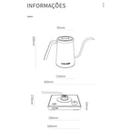 Chaleira Elétrica 220v Bico de Ganso Preta MHW-3BOMBER