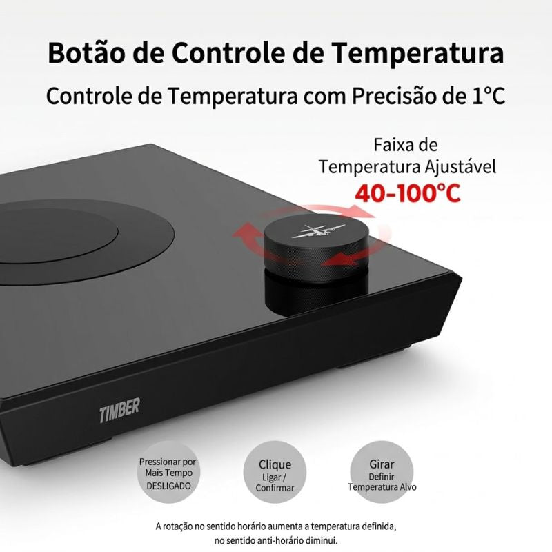 Chaleira Elétrica 220v Bico de Ganso Preta MHW-3BOMBER
