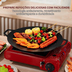 .	Frigideira Grill Antiaderente Redonda – Ideal para Churrasco, Bifes, Peixes e Legumes