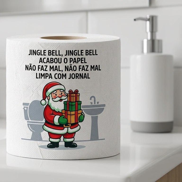 Kit Natalino Divertido: Papel Higiênico Decorado de Natal