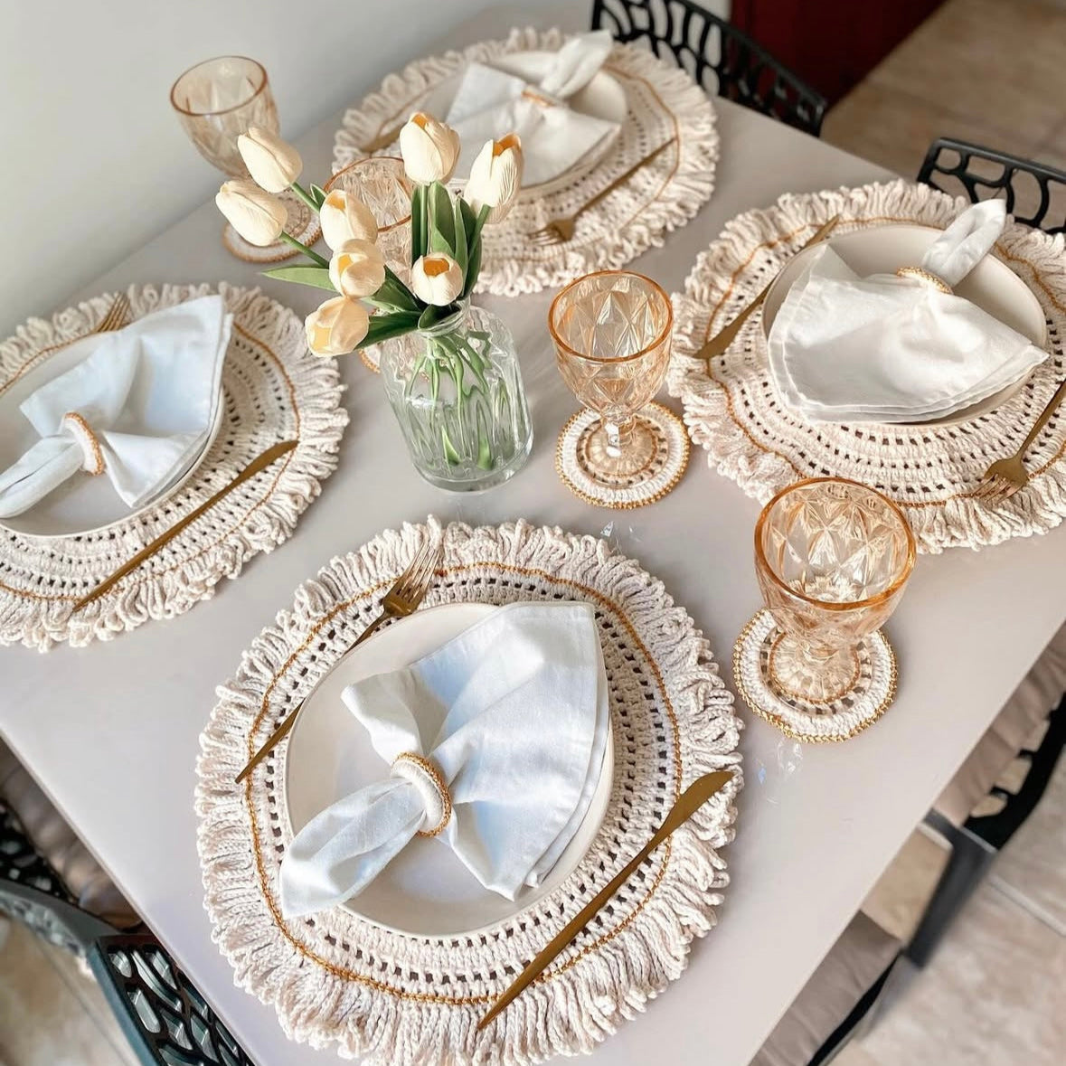 Talheres Dourados Gold Glamour - Pague 12 e Leve 24 Peças