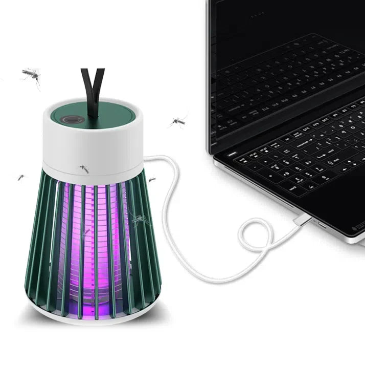 Luminária Mata Mosquito UV Recarregável - Armadilha Elétrica Silenciosa e Sem Radiação
