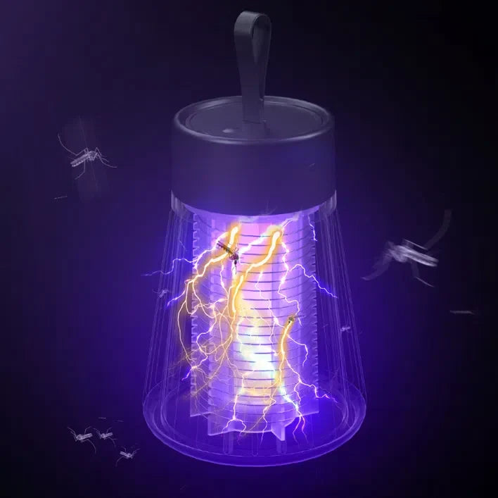 Luminária Mata Mosquito UV Recarregável - Armadilha Elétrica Silenciosa e Sem Radiação