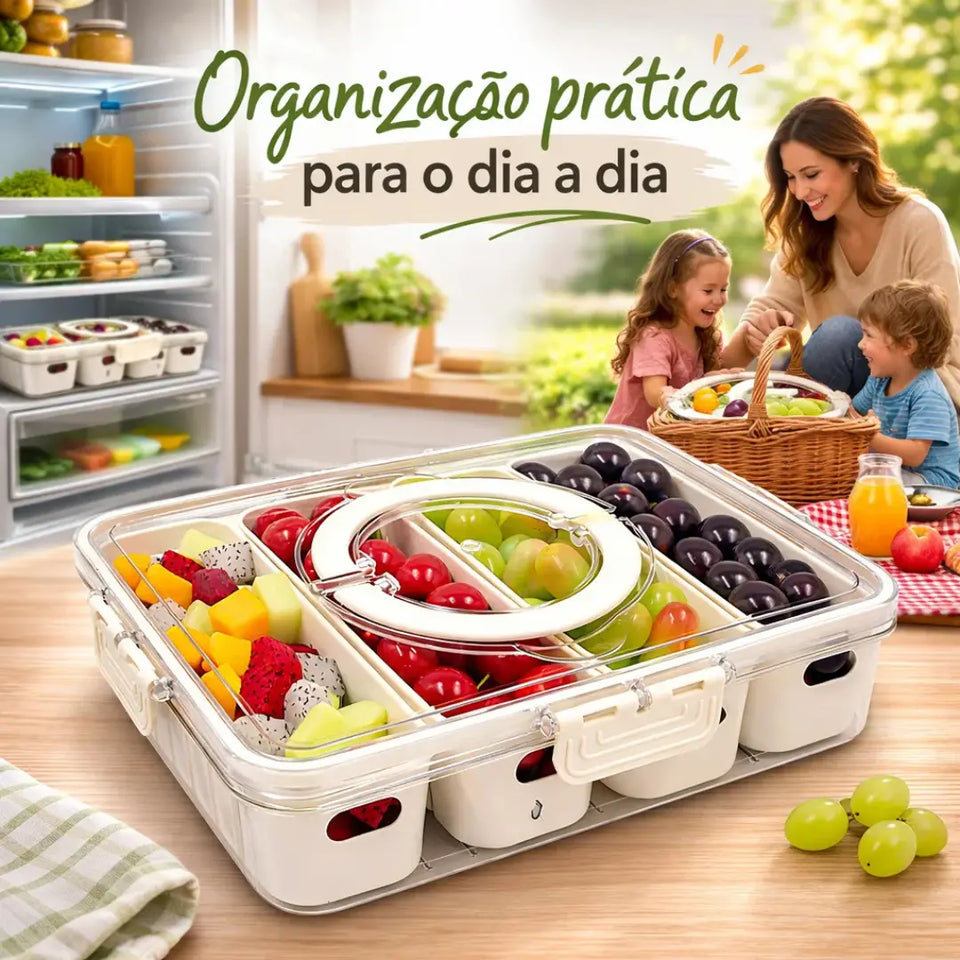Pote Hermético Organizador com 4 e 6 Divisórias