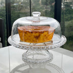Prato para Bolo Boleira Cristal de Chumbo com Pé e Tampa Pearl 31cm