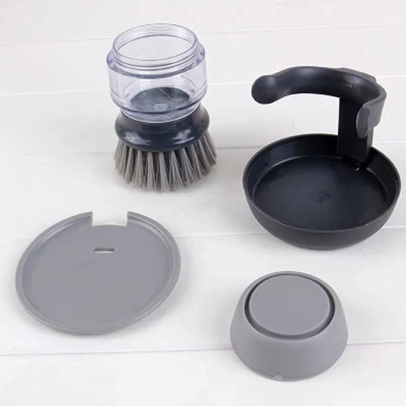 Dispenser de Sabão Líquido com Escova - Praticidade e Limpeza Sem Bagunça