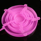 kit 6 Tampa de Silicone Elástica Ajustável e Pratica para Sua Cozinha!