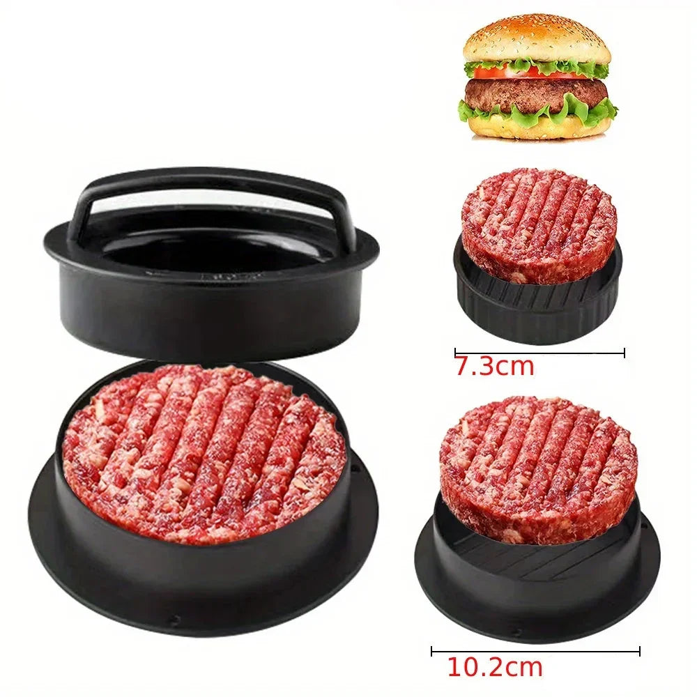 Molde 3 em 1 para Hambúrger Perfeito - Faça Burgers Profissionais em Casa