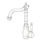 Torneira 360° Vintage de Bancada Bronze Clássico - Bica Giratória com Dupla Alavanca para Cozinha e Banheiro