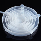 kit 6 Tampa de Silicone Elástica Ajustável e Pratica para Sua Cozinha!