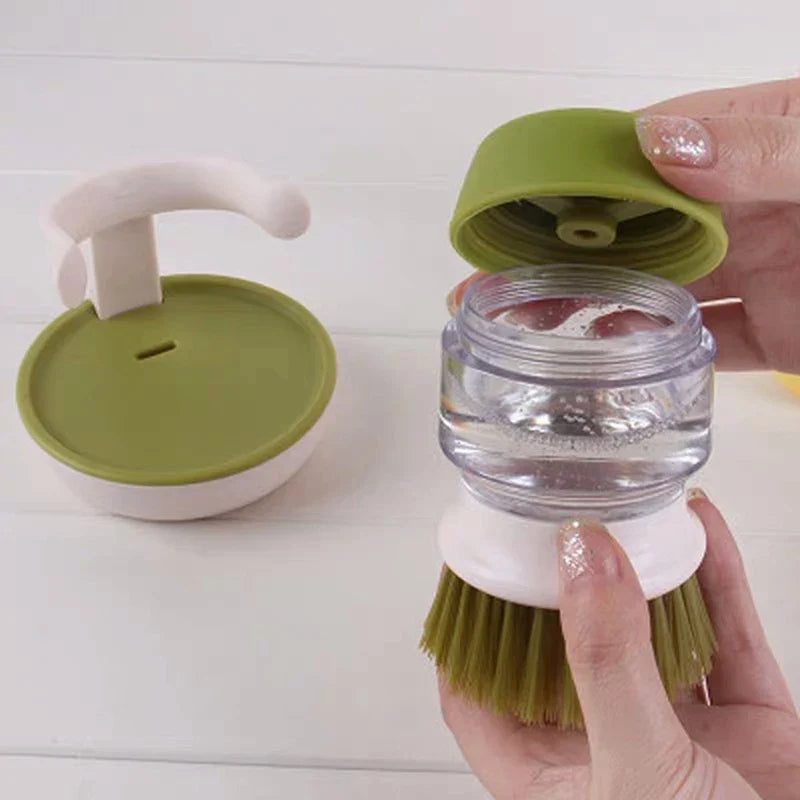 Dispenser de Sabão Líquido com Escova - Praticidade e Limpeza Sem Bagunça