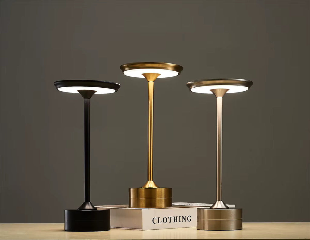 Luminária de Mesa Cristal Touch Recarregável