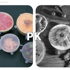 kit 6 Tampa de Silicone Elástica Ajustável e Pratica para Sua Cozinha!