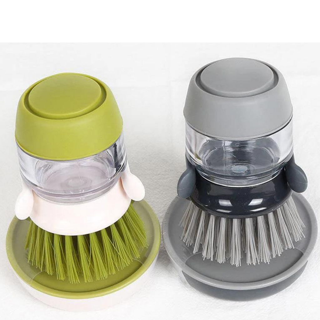 Dispenser de Sabão Líquido com Escova - Praticidade e Limpeza Sem Bagunça