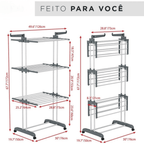 Varal 3 Andares | Organização Inteligente para Apartamentos
