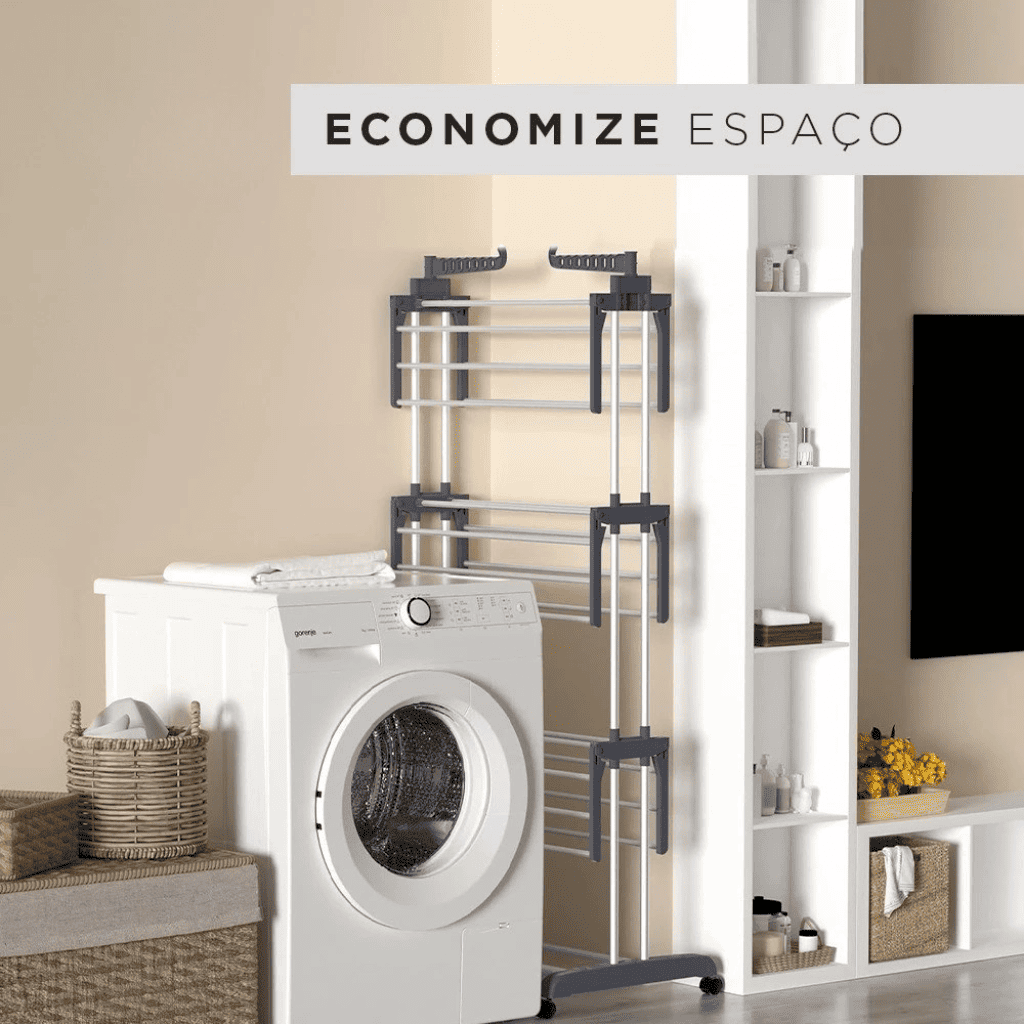 Varal 3 Andares | Organização Inteligente para Apartamentos