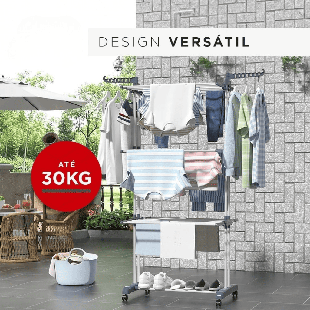Varal 3 Andares | Organização Inteligente para Apartamentos