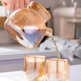 Chaleira de Vidro Âmbar com Infusor - Elegância e Sabor em Cada Chá