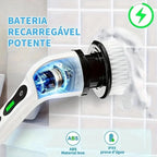 Escova Elétrica Recarregável 9 em 1 - Limpeza Profunda sem Esforço e sem Cansaço