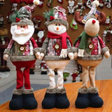 Trio Encantado de Natal – Papai Noel, Boneco de Neve e Alce Decorativos