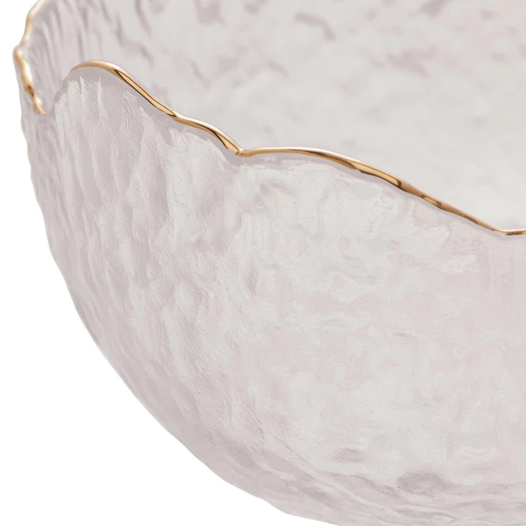 Kit 3 Bowls Cristal Martelado Taj com Fio de Ouro – Wolff
