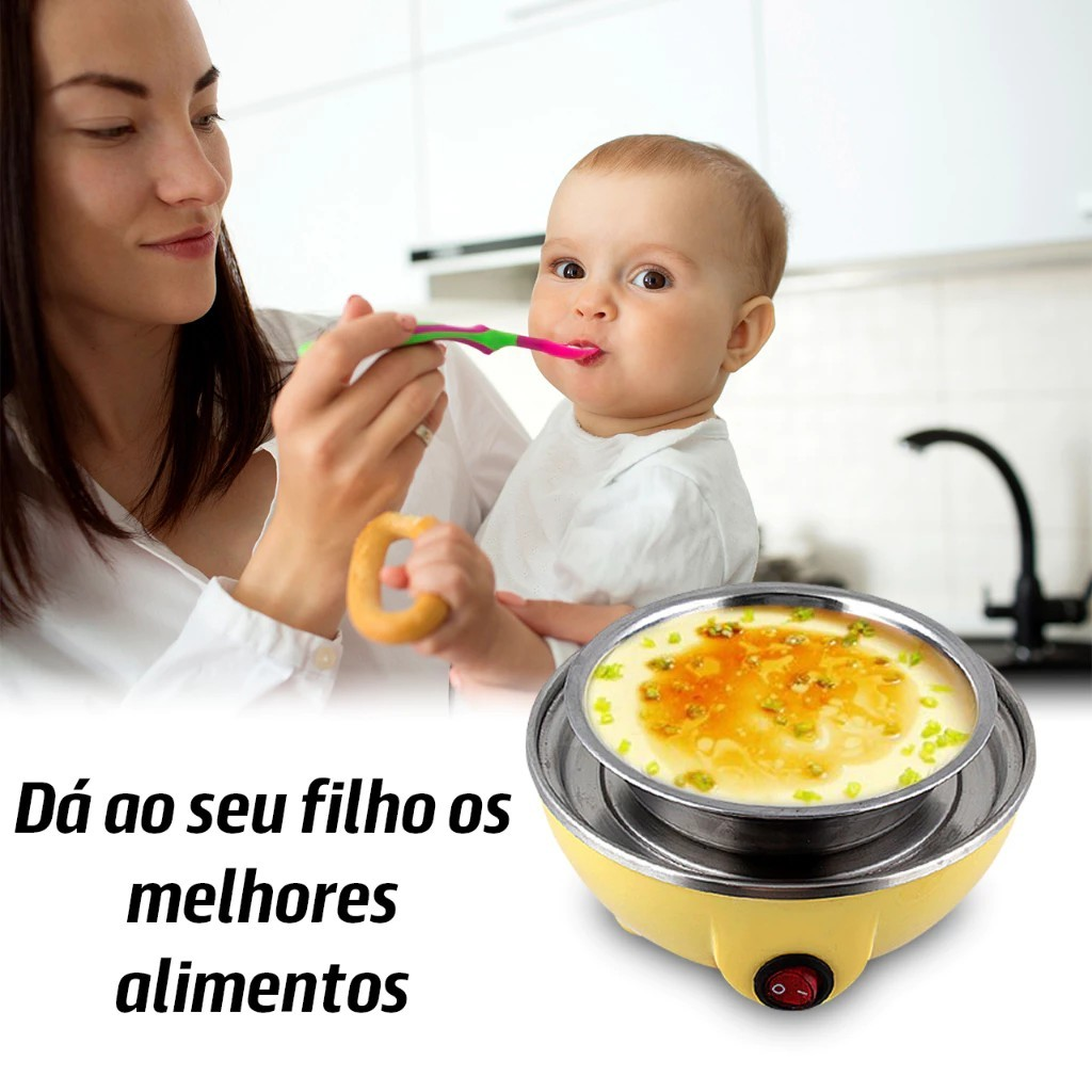 Cozedor Elétrico de Ovos Portátil, Portátil, Prático e Rápido