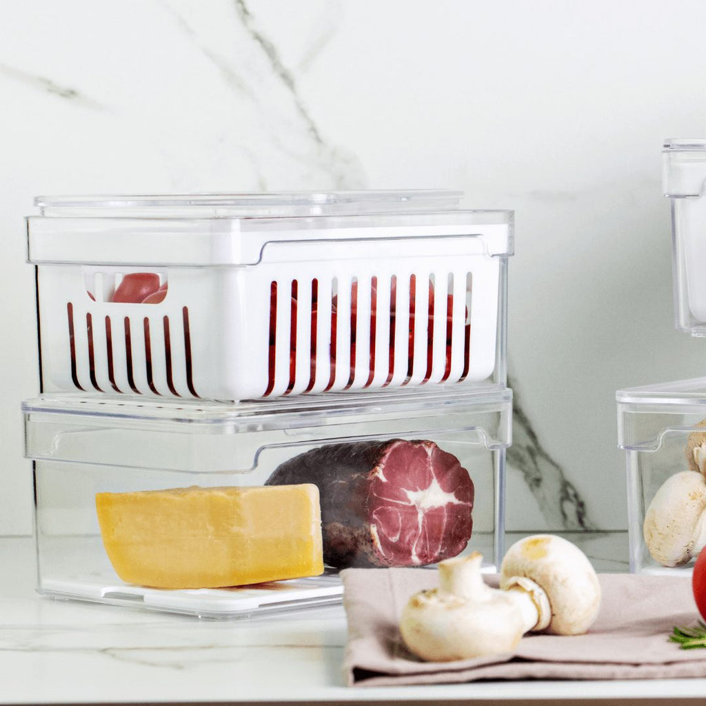 Organizador de Geladeira Clear Fresh com Cesto 2,2 Litros
