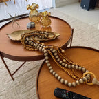 Centro de Mesa decorativo em Formato Folha – 66 cm l Elegância dourada