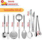 Utensílios Prata de Inox 8 peças – Sofisticação e funcionalidade para sua cozinha