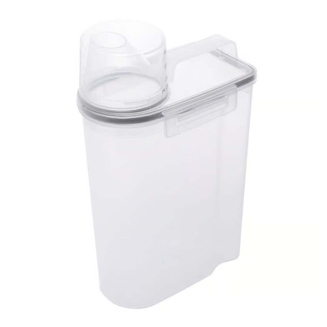 Kit 5 Potes Herméticos Porta Mantimento com Copo Medidor 2,5 Litros