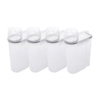 Kit 5 Potes Herméticos Porta Mantimento com Copo Medidor 2,5 Litros