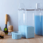 Kit 5 Potes Herméticos Porta Mantimento com Copo Medidor 2,5 Litros