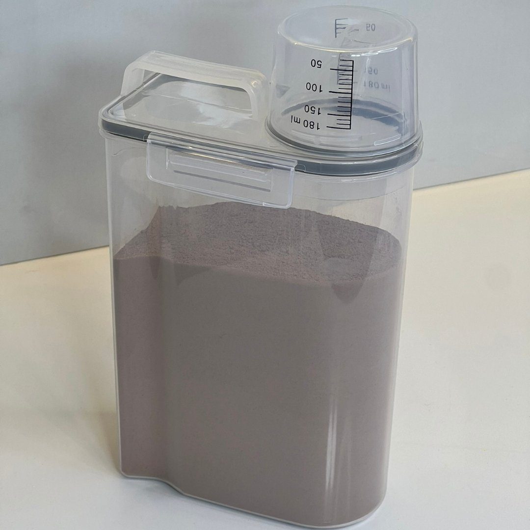 Kit 5 Potes Herméticos Porta Mantimento com Copo Medidor 2,5 Litros