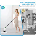 Escova Elétrica Recarregável 9 em 1 - Limpeza Profunda sem Esforço e sem Cansaço