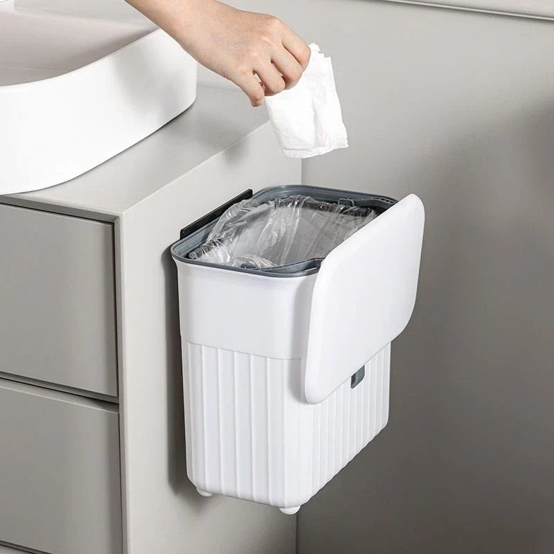 Lixeira Dobrável 9L l Prática, Compacta e Ideal para Cozinha e Banheiro -Lar Equipado