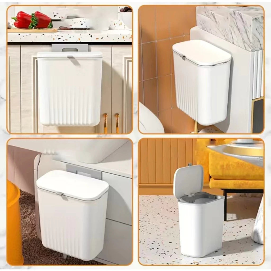 Lixeira Dobrável 9L l Prática, Compacta e Ideal para Cozinha e Banheiro -Lar Equipado