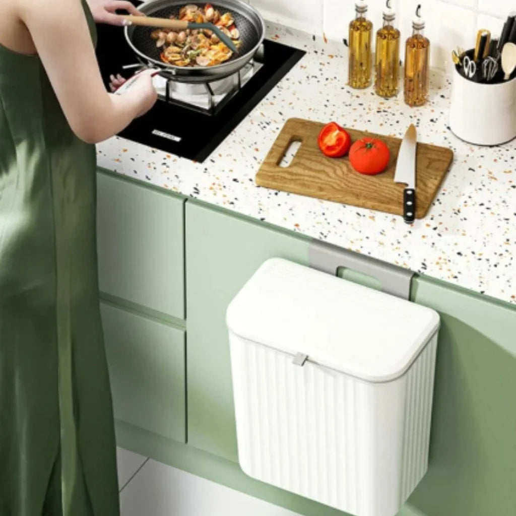 Lixeira Dobrável 9L l Prática, Compacta e Ideal para Cozinha e Banheiro -Lar Equipado